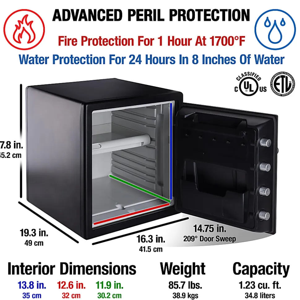 SentrySafe Fire Safe® Combination Safe, 1.23 Cu Ft