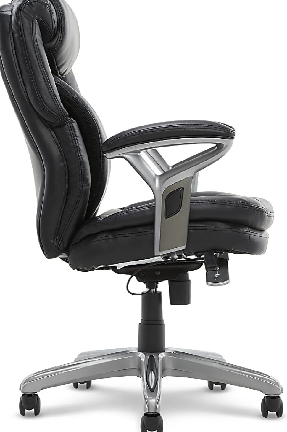 Serta® Anniston Ergonomic Mid-Back Office Chair, Smooth Black