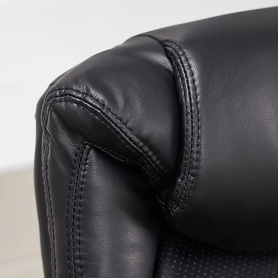 Serta® Anniston Ergonomic Mid-Back Office Chair, Smooth Black