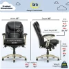 Serta® Back in Motion™ Health And Wellness Ergonomic Bonded Leather Mid-Back Office Chair, Black/Silver