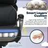 Serta® Big And Tall Smart Layers™ Tranquility Ergonomic Bonded Leather High-Back Chair With AIR™ Technology, Black/Slate