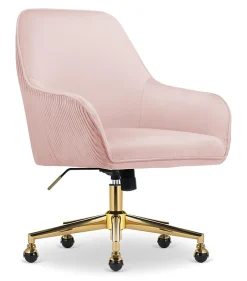 Serta® Chloe Ergonomic Fabric Mid-Back Home Office Chair, Pink