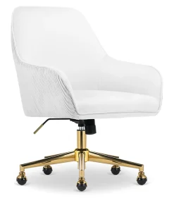 Serta® Chloe Ergonomic Fabric Mid-Back Home Office Chair, Off-White