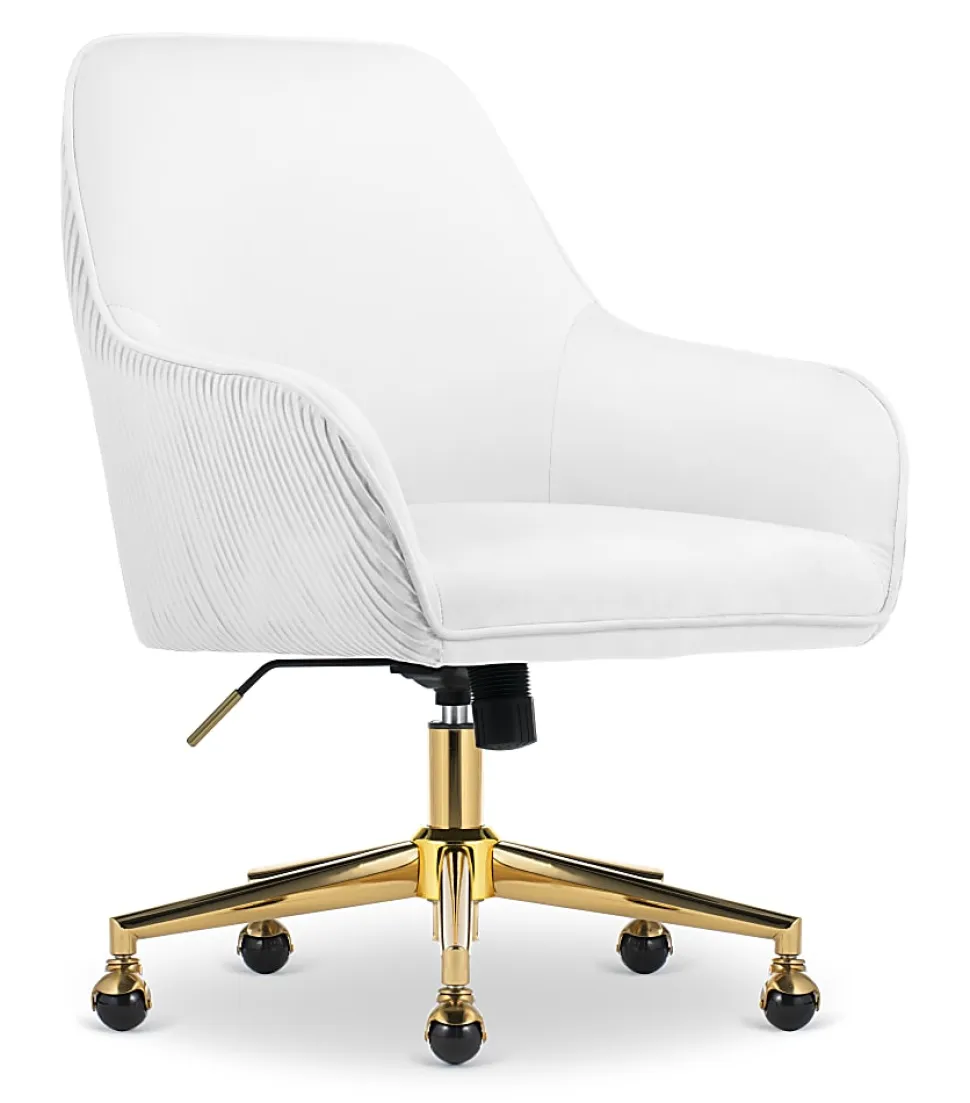 Serta® Chloe Ergonomic Fabric Mid-Back Home Office Chair, Off-White
