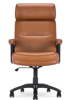 Serta® Comfort Big & Tall Ergonomic Bonded Leather High-Back Executive Office Chair, Cognac