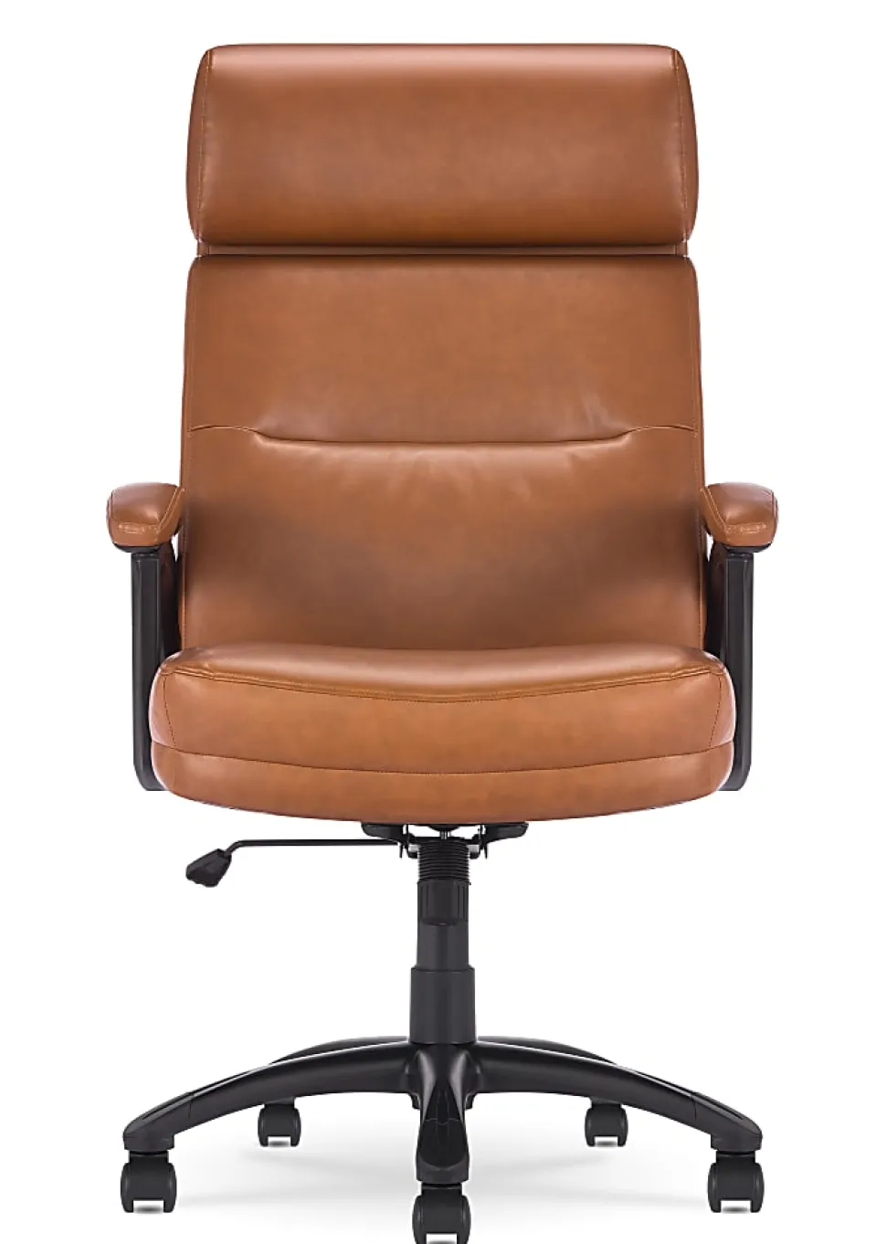 Serta® Comfort Big & Tall Ergonomic Bonded Leather High-Back Executive Office Chair, Cognac