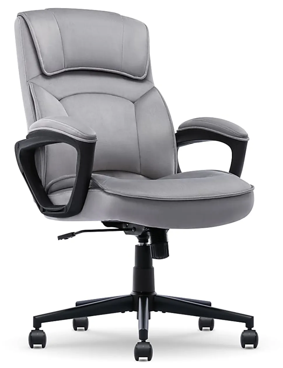 Serta® Comfort Classic Ergonomic Fabric High-Back Executive Office Chair, Gray