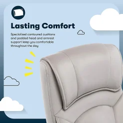 Serta® Comfort Classic Ergonomic Fabric High-Back Executive Office Chair, Taupe