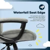 Serta® Comfort Eco Ergonomic Velvet Mid-Back Office Chair, Light Gray