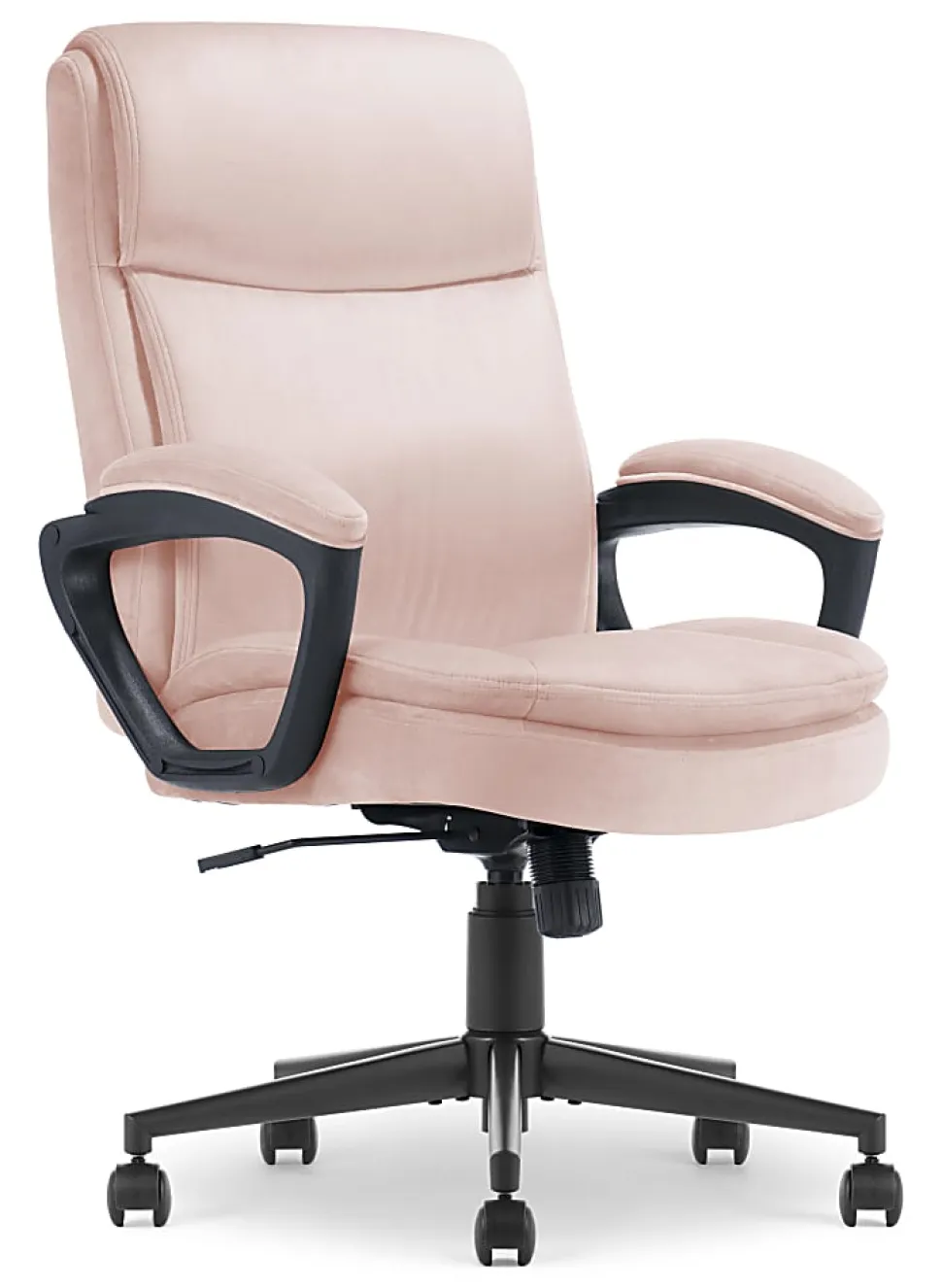 Serta® Comfort Ergo Ergonomic Velvet High-Back Executive Office Chair, Pink/Black