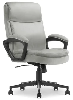 Serta® Comfort Ergo Ergonomic Velvet High-Back Executive Office Chair, Gray/Black