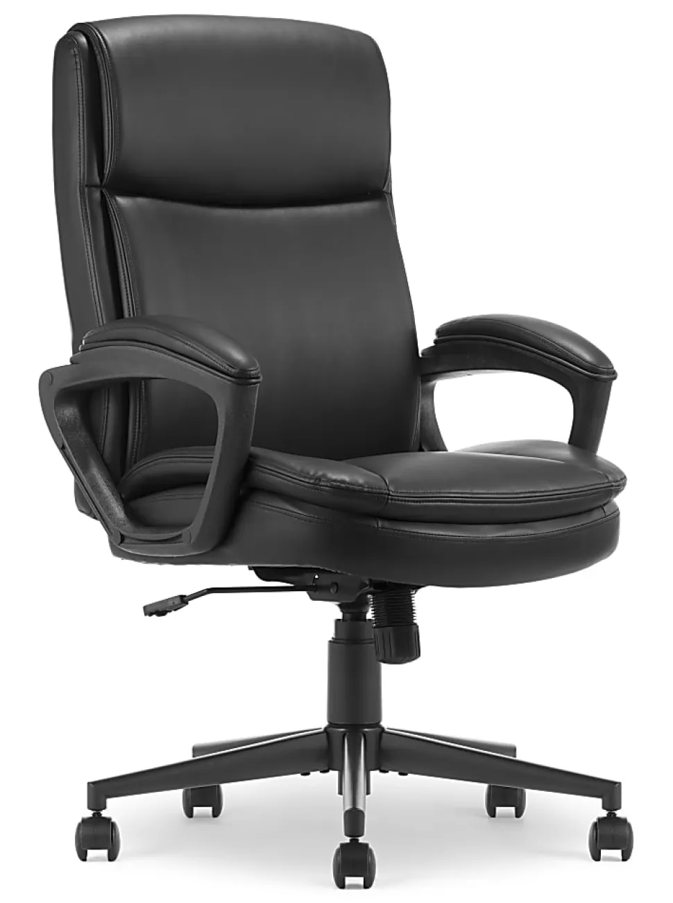 Serta® Comfort Ergo Ergonomic Bonded Leather Mid-Back Executive Office Chair, Black
