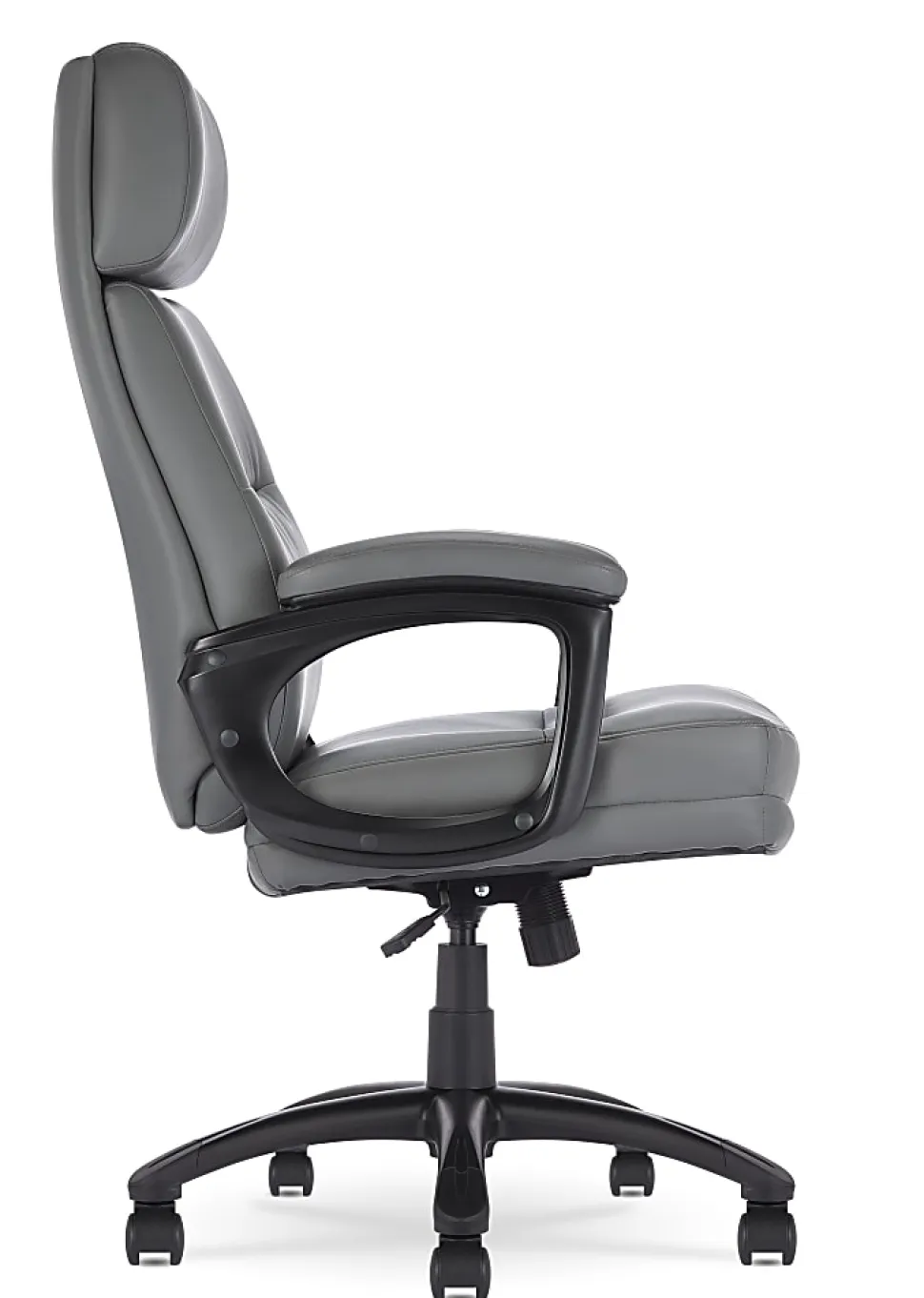 Serta® Comfort Ergonomic Bonded Leather Mid-Back Big & Tall Executive Office Chair, Gray