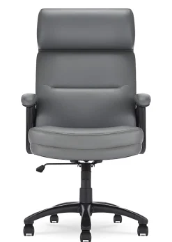 Serta® Comfort Ergonomic Bonded Leather Mid-Back Big & Tall Executive Office Chair, Gray