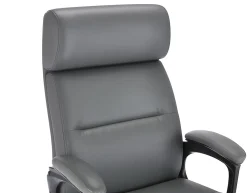 Serta® Comfort Ergonomic Bonded Leather Mid-Back Big & Tall Executive Office Chair, Gray