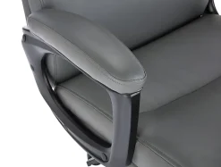 Serta® Comfort Ergonomic Bonded Leather Mid-Back Big & Tall Executive Office Chair, Gray