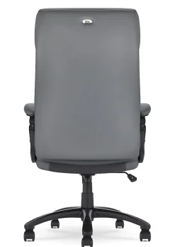 Serta® Comfort Ergonomic Bonded Leather Mid-Back Big & Tall Executive Office Chair, Gray