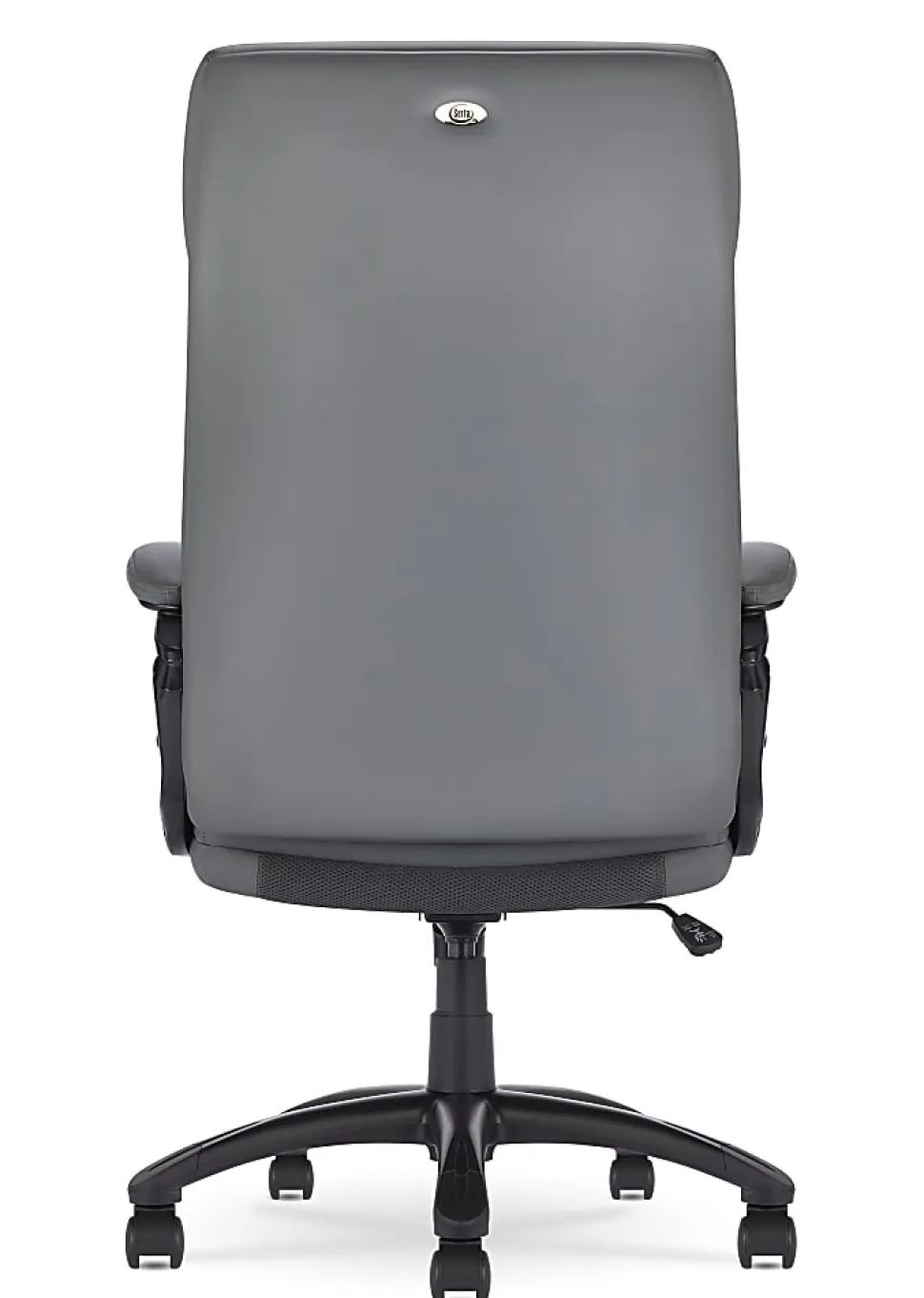 Serta® Comfort Ergonomic Bonded Leather Mid-Back Big & Tall Executive Office Chair, Gray