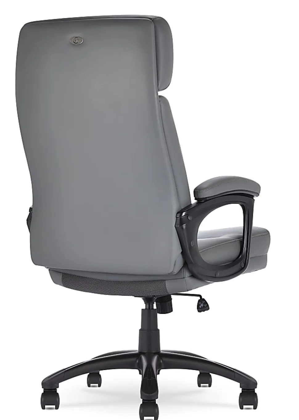 Serta® Comfort Ergonomic Bonded Leather Mid-Back Big & Tall Executive Office Chair, Gray