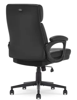 Serta Comfort Series Ergonomic Bonded Leather Mid-Back Executive Office Chair, Black