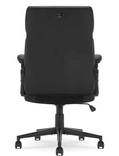 Serta Comfort Series Ergonomic Bonded Leather Mid-Back Executive Office Chair, Black
