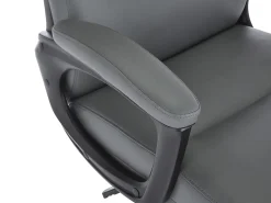 Serta Comfort Series Ergonomic Bonded Leather Mid-Back Executive Office Chair, Gray