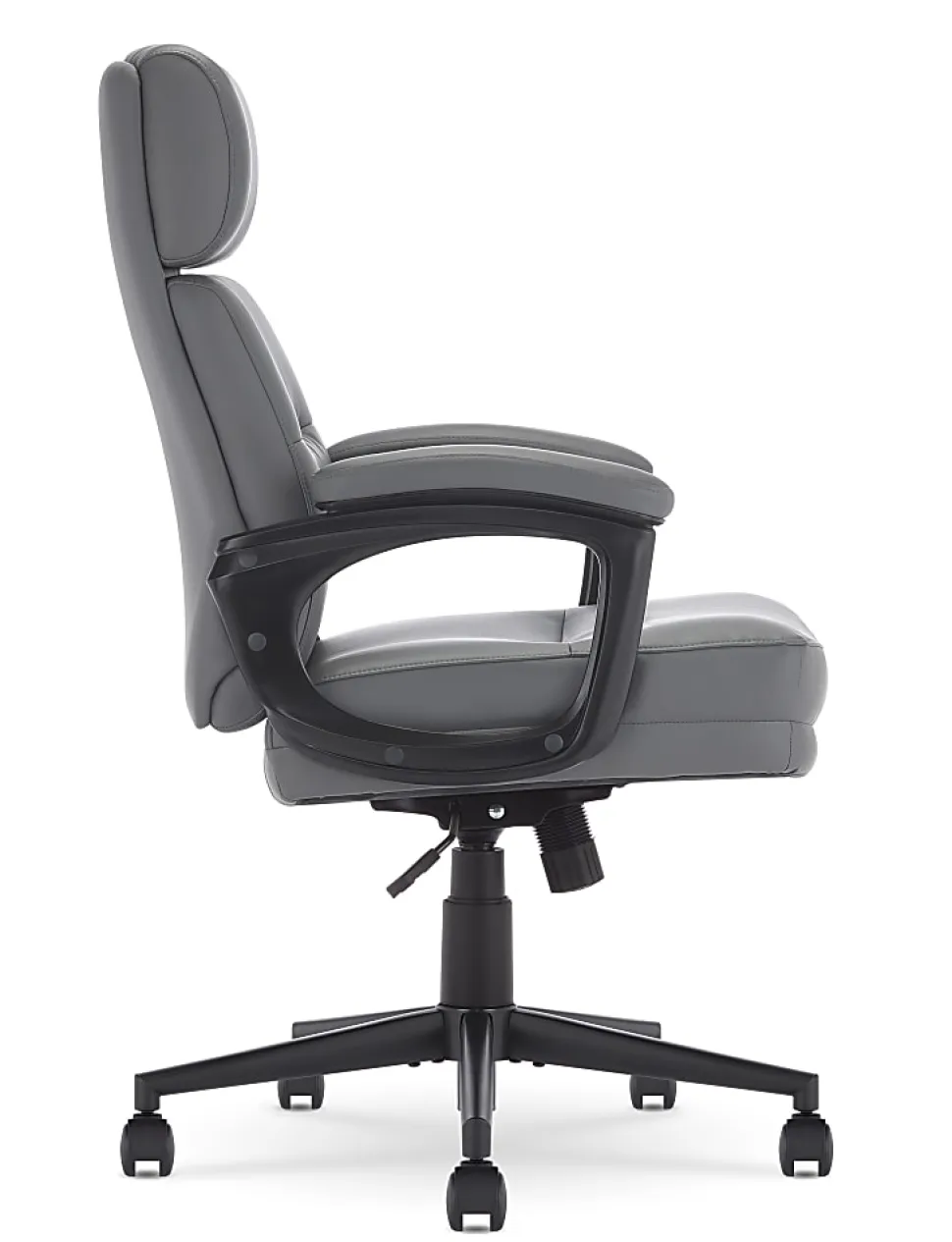 Serta Comfort Series Ergonomic Bonded Leather Mid-Back Executive Office Chair, Gray