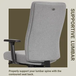 Serta® Commercial Eco-2000 High-Back Ergonomic Fabric Chair, Gray