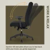 Serta® Commercial Eco-2000 High-Back Ergonomic Fabric Chair, Black