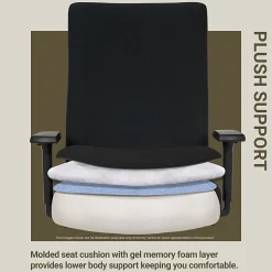 Serta® Commercial Eco-2000 High-Back Ergonomic Fabric Chair, Black