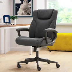 Serta® Connor High-Back Office Chair, Microfiber, Black