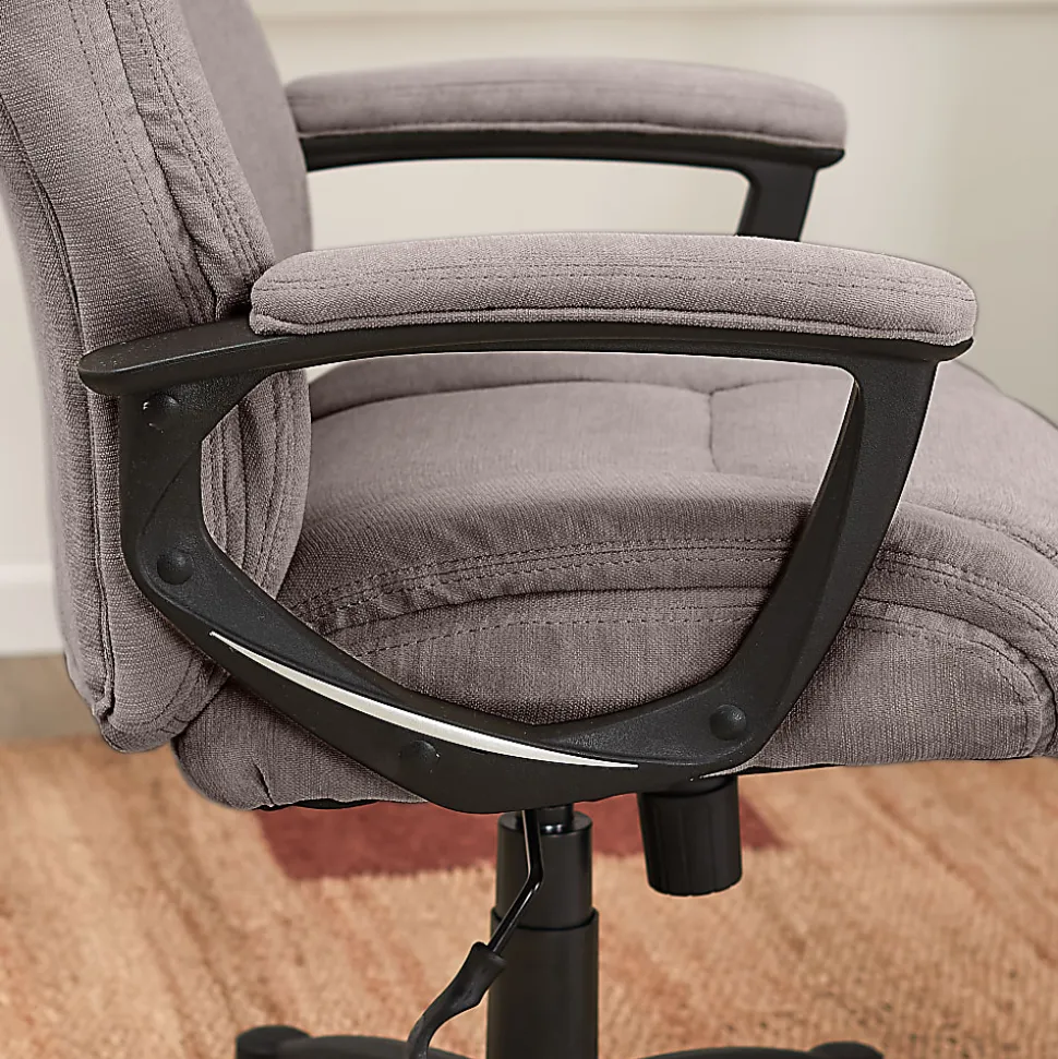 Serta Connor Office Chair, Microfiber, Light Gray