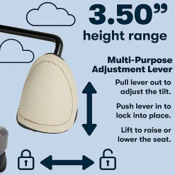 Serta® Conway Big & Tall Bonded Leather High-Back Office Chair, Inspired Ivory/Espresso