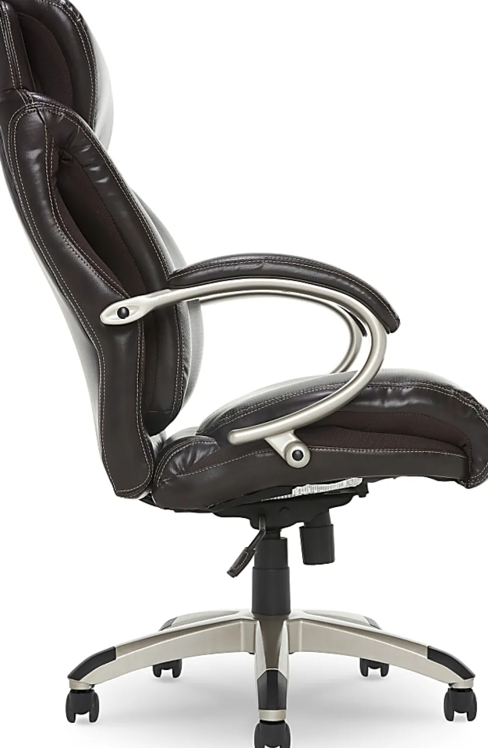 Serta Dayton Big and Tall Executive Office Chair with AIR Technology, Roasted Chestnut/Silver