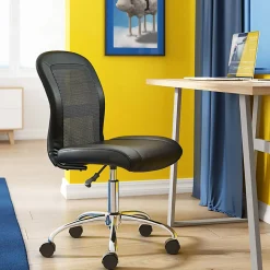 Serta® Essentials Mid-Back Computer Chair, Ingenuity Black/Chrome