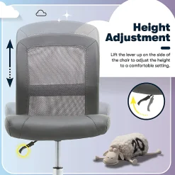 Serta® Essentials Mid-Back Computer Chair, Productivity Gray/Chrome