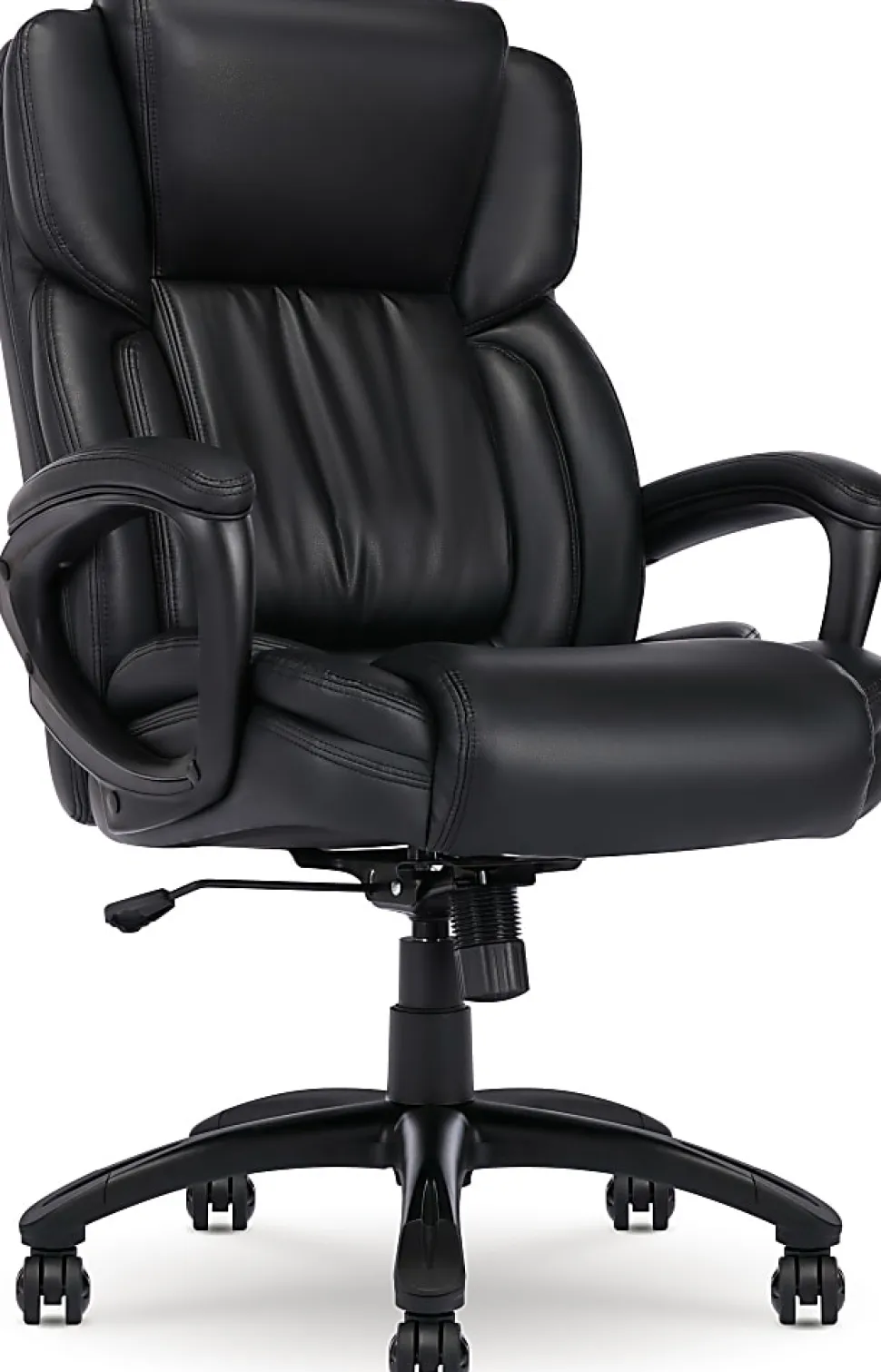 Serta Garret Ergonomic Bonded Leather High-Back Executive Chair, Space Black