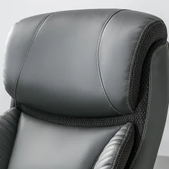 Serta® iComfort i6000 Big & Tall Ergonomic Bonded Leather High-Back Executive Office Chair, Gray/Silver