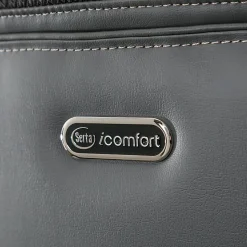 Serta® iComfort i6000 Big & Tall Ergonomic Bonded Leather High-Back Executive Office Chair, Gray/Silver