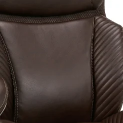 Serta® iComfort i6000 Big & Tall Ergonomic Bonded Leather High-Back Executive Office Chair, Brown/Silver