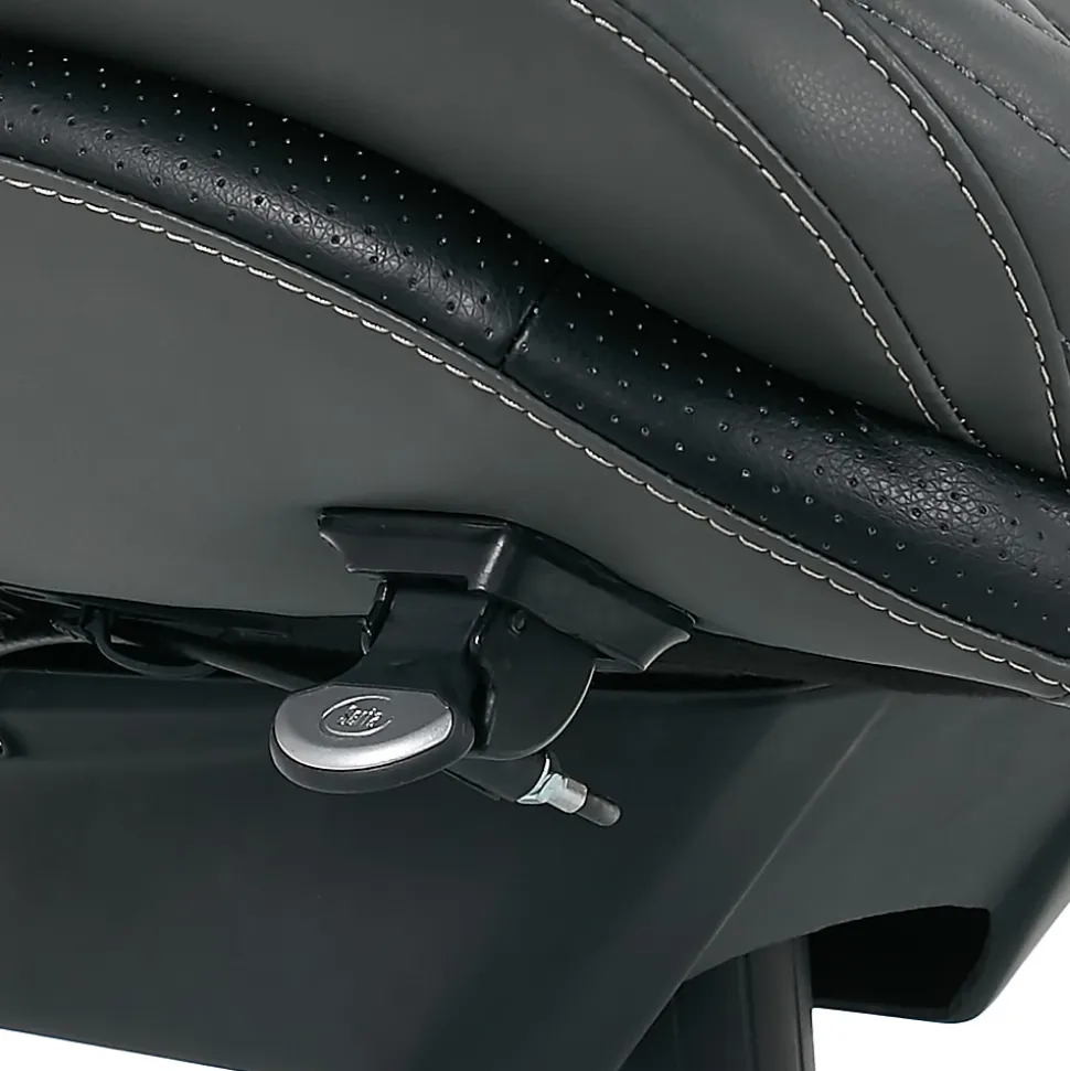 Serta® iComfort i6000 Ergonomic Bonded Leather High-Back Manager Office Chair, Gray/Silver