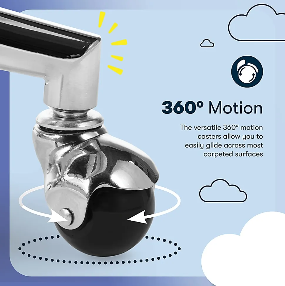 Serta® Mia Ergonomic Fabric Mid-Back Home Office Chair, Gray