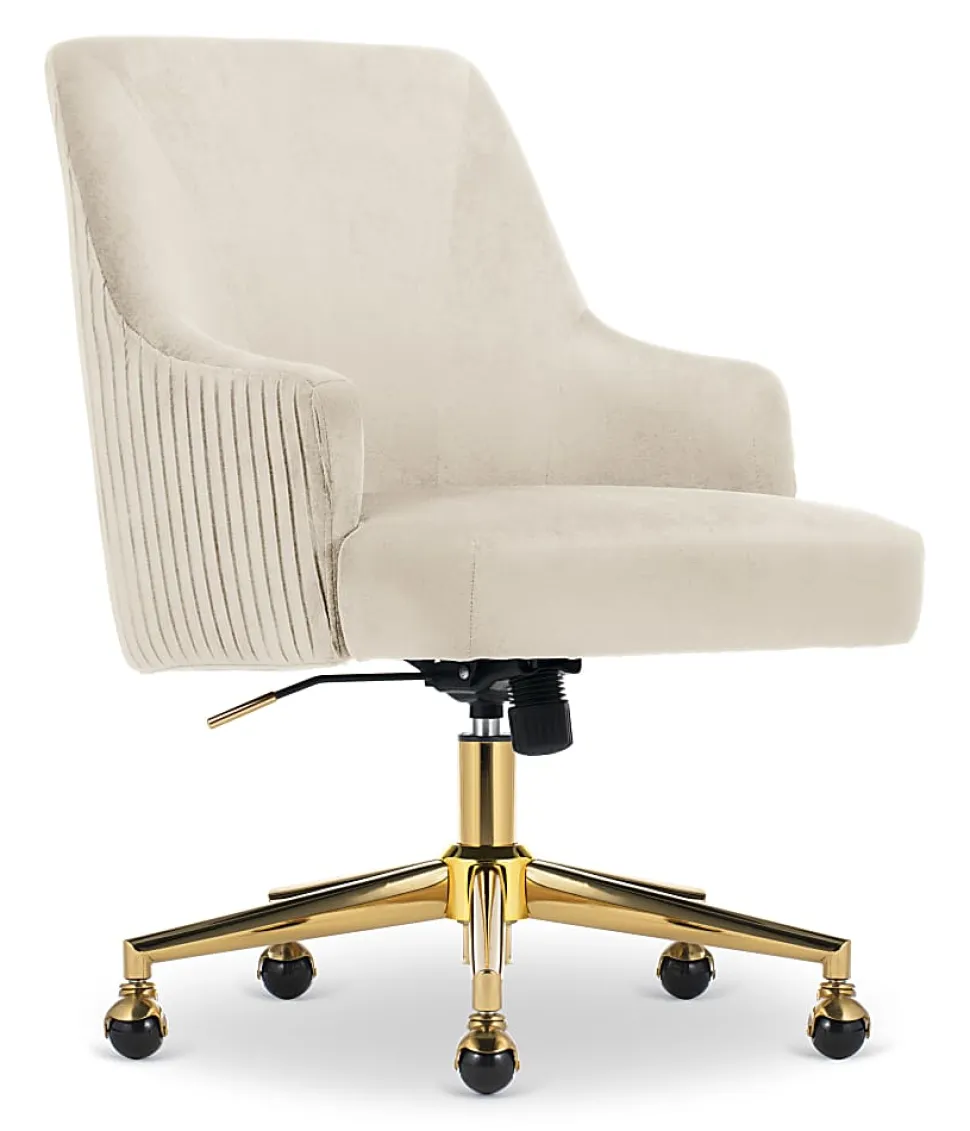 Serta® Scarlett Ergonomic Fabric Mid-Back Home Office Chair, Beige