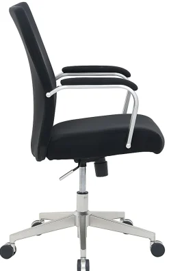 Serta® SitTrue™ Devara Faux Leather Mid-Back Manager Chair, Black