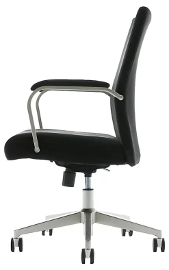 Serta® SitTrue™ Devara Faux Leather Mid-Back Manager Chair, Black