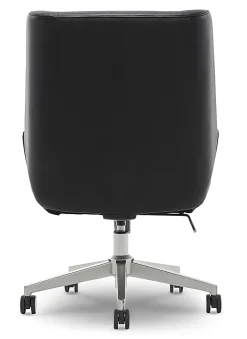 Serta® SitTrue™ Montair Faux Leather Mid-Back Manager Chair, Black