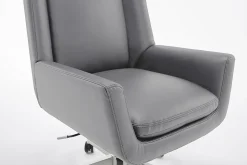 Serta® SitTrue™ Montair Faux Leather Mid-Back Manager Office Chair, Gray