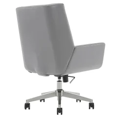 Serta® SitTrue™ Montair Faux Leather Mid-Back Manager Office Chair, Gray