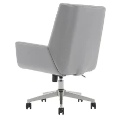 Serta® SitTrue™ Montair Faux Leather Mid-Back Manager Office Chair, Gray