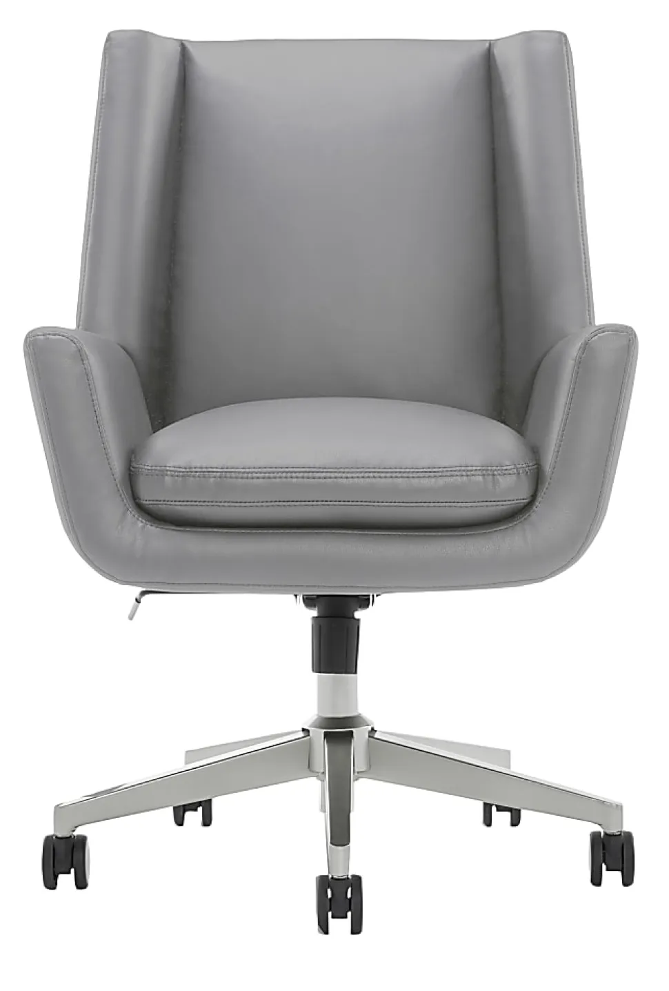 Serta® SitTrue™ Montair Faux Leather Mid-Back Manager Office Chair, Gray